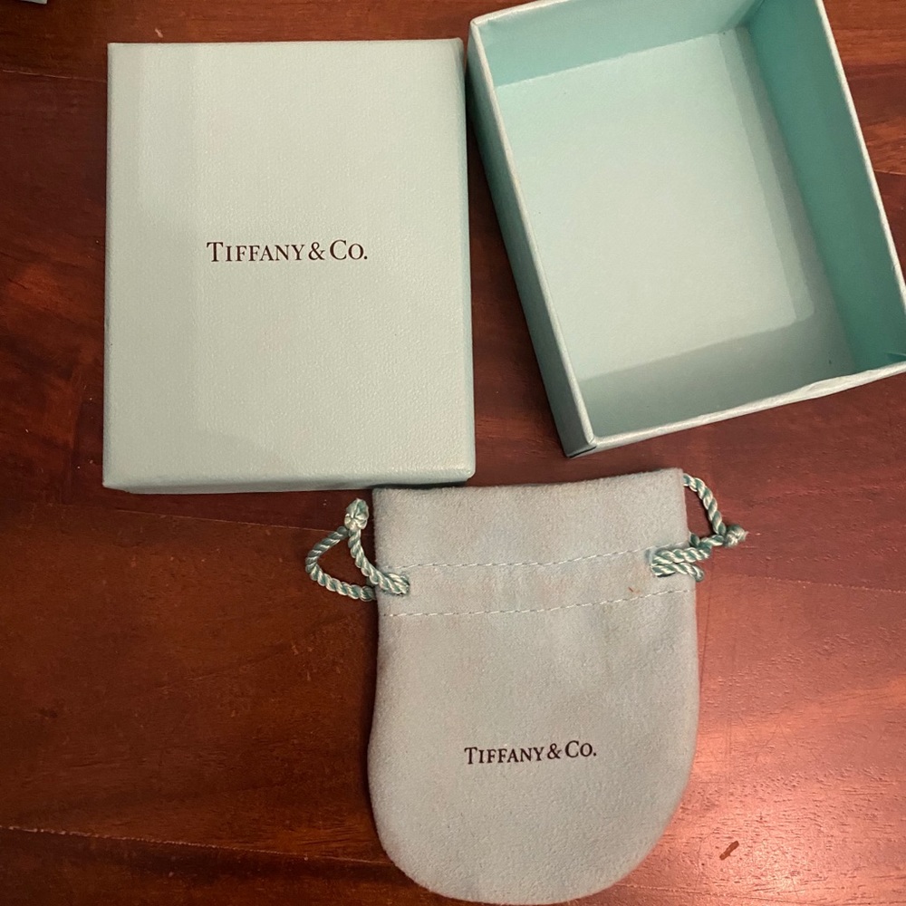Tiffany box 4x3, authentic w/ jewelry storage bag